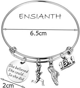 img 3 attached to 🏅 Stylish ENSIANTH Bracelet for Girls: Marathon-Inspired Jewelry