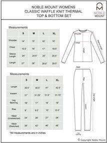 img 2 attached to Noble Mount Women's Classic Waffle Knit Thermal Top and Bottom Set: Optimal SEO-friendly Product Title