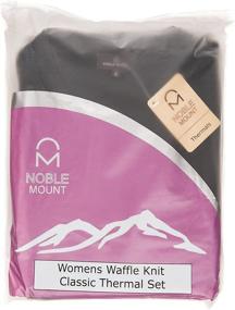 img 1 attached to Noble Mount Women's Classic Waffle Knit Thermal Top and Bottom Set: Optimal SEO-friendly Product Title