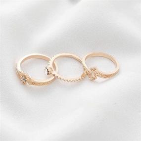 img 1 attached to 💍 Victray Boho Gold Ring Set: Stylish Hand Accessories for Women and Girls