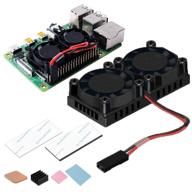 🔥 geeekpi raspberry pi 4 dual fan с радиатором: комплект для полного охлаждения модели raspberry pi 4 model b и 3b+ логотип