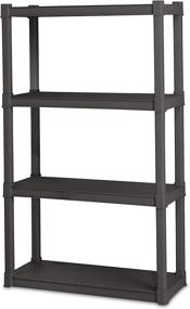 img 3 attached to 🗄️ Sterilite 01643V01 4-Shelf Unit, Flat Gray, Legs Included - 1-Pack