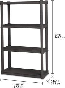 img 2 attached to 🗄️ Sterilite 01643V01 4-Shelf Unit, Flat Gray, Legs Included - 1-Pack