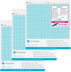 img 1 attached to 🔪 Silhouette America CUT-MAT-12-3T Коврик для Silhouette Cameo 3 (3 шт.) + 30-дневное членство в Smart Silhouette Membership