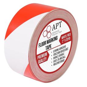 img 4 attached to 🔴 Premium Red & White Safety Marking Tape: APT Vinyl Floor Stripes