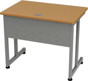 img 3 attached to Linea Italia Small Desk Silver Furniture