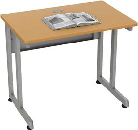 img 4 attached to Linea Italia Small Desk Silver Furniture