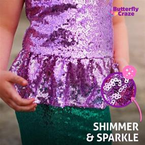 img 2 attached to 🧜 Toddler Mermaid Costume - Ideal for Birthday Parties, Halloween, Dress Up, and Pretend Play