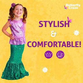 img 1 attached to 🧜 Toddler Mermaid Costume - Ideal for Birthday Parties, Halloween, Dress Up, and Pretend Play