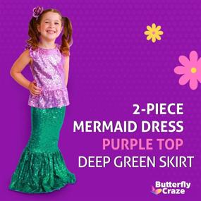 img 3 attached to 🧜 Toddler Mermaid Costume - Ideal for Birthday Parties, Halloween, Dress Up, and Pretend Play