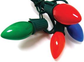 img 3 attached to 🎄 Northlight Ceramic Multi-Colored C9 Holiday Light Set, 25-Lights for Good Tidings