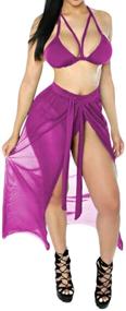 img 4 attached to Stylish Kisscynest Women's Straps Coverup Swimsuit: Trendy Clothing and Beachwear