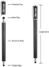 img 3 attached to High Precision Capacitive Stylus Pens with Rubber Tips - 2-in-1 Series for Touch Screens (4Black)