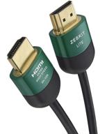 🔌 zeskit lite 48gbps тонкий сертифицированный hdmi-кабель 5 футов | 4k120 8k60 144 гц earc hdr | совместим с dolby vision | apple tv 4k, roku, sony, lg, samsung, xbox series x, rtx 3080, ps4, ps5 логотип