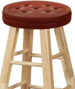 img 4 attached to Big Hippo Memory Foam Bar Stool Cushions: Round Non-Slip Seat Cover with Elastic Band 12inch Chair Pad Cushion - Brown (1pc)