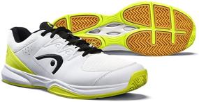 img 1 attached to White Yellow Unisex Squash Shoes for Men - Fashion Sneakers by HEAD