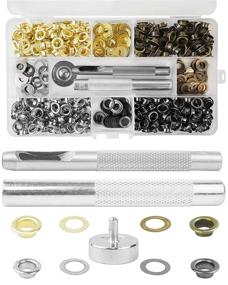 img 4 attached to Grommet Kit 1/4 Inch - 400 Sets Eyelets and Grommets in 4 Colors with Metal Grommet Tool Kit - MoHern