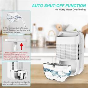 img 1 attached to COLAZE Home Dehumidifiers: Small Dehumidifier with Drain Hose 🏠 and LED Display - Up to 500 Sq.ft, Adjustable Humidity Setting
