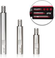 🔧 spta stainless steel rotary extension shaft set - 75mm, 100mm, and 140mm, 5/8&#34;-11 thread - perfect for rotary polisher, car polisher, polishing pads, backing plate electric polisher logo