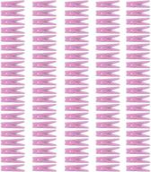 🎀 anapoliz mini pink clothespins - 100 pack 1.25" inch plastic clothes pins for baby showers, party games, and diy decorations logo