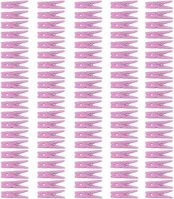 img 4 attached to 🎀 Anapoliz Mini Pink Clothespins - 100 Pack 1.25" Inch Plastic Clothes Pins for Baby Showers, Party Games, and DIY Decorations