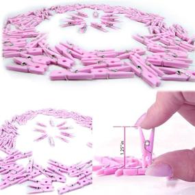 img 3 attached to 🎀 Anapoliz Mini Pink Clothespins - 100 Pack 1.25" Inch Plastic Clothes Pins for Baby Showers, Party Games, and DIY Decorations