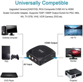 img 1 attached to 🔌 RCA to HDMI Converter Bundle with HDMI and RCA Cables for Effortless Connectivity - EASYCEL Composite to HDMI Converter for Enhanced CVBS/ AV to HDMI Conversion, HDMI Output with AV2HDMI Converter