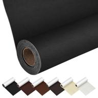 🔧 black leather repair patch 17x79 inch - self-adhesive large tape kit for couches, furniture, jackets, car seats, chairs - tear fix aid leather sticker logo