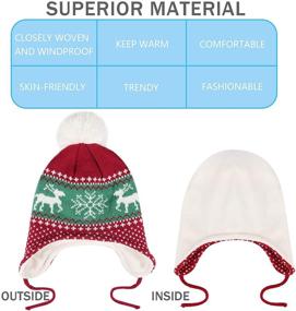 img 1 attached to 🧢 Adorable FZ FANTASTIC ZONE Toddler Earflap Boys' Accessories for Hats & Caps - Keep Your Little One Warm and Stylish!