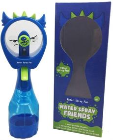 img 3 attached to 💦 Blue Handheld Misting Fan with Water Spray - Mini Personal Portable Battery Operated Fan Included with Misting Bottle - Perfect Cooling Mister Blower for Outdoor Use