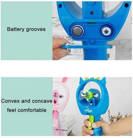 img 1 attached to 💦 Blue Handheld Misting Fan with Water Spray - Mini Personal Portable Battery Operated Fan Included with Misting Bottle - Perfect Cooling Mister Blower for Outdoor Use