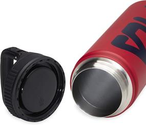 img 2 attached to 🚰 FILA Accessories Classic Stainless Steel Water Bottle with Easy-Sip Lid - Wide Mouth, 22oz, Carabiner Clip Cap