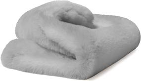 img 1 attached to 🛏️ Milliard Ultra Soft Full Body Pillow with Shredded Memory Foam - Long Pillow for Sleeping, 20x54, Plush Faux Fur Removable Cover in Grey