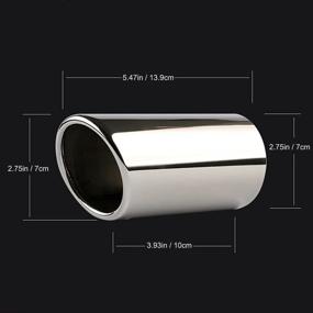 img 1 attached to 🚗 Silver Exhaust Muffler Tail Pipe Tips Pair for VW Volkswagen JETTA 2009-2018 / SAGITAR 2011-2015 / POLO 2012-2014 / GOLF 7 2013-2015 / BMW 325i 328i 2007-2010 Compatible