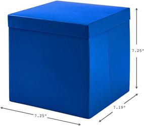 img 2 attached to 🎁 Hallmark 7" Royal Blue Gift Box with Lid: Perfect for Festive Occasions like Christmas, Hanukkah, Birthdays, Father's Day, Bridal Showers, Weddings, Baby Showers, and Graduations