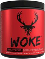 🏋️ bucked up - woke - powerful high stim pre workout - exceptional flavor - enhanced focus nootropic, optimal pump, strength and growth, 30 servings (grape) logo