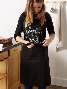 img 3 attached to 🍷 DII Kitchen Chef Apron, Wine-Themed Cooking Essential