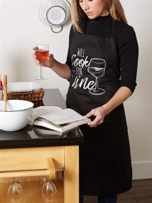 img 2 attached to 🍷 DII Kitchen Chef Apron, Wine-Themed Cooking Essential