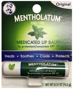 img 1 attached to Mentholatum Medicated Lip Balm SPF 15, Original, 0.15 oz (Pack of 6): Moisturize and Protect Your Lips Safely