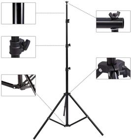 img 2 attached to 📷 HYJ-INC 10ft x 8.5ft Adjustable Photography Backdrop Support System Muslin Background Stand Kit with Carry Bag - Ideal for Photo and Video Studios