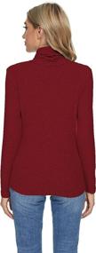 img 1 attached to 👚 Evagnee Women's Long Sleeve Turtleneck Lightweight Slim Active Shirt - Stay Stylishly Comfortable and Active!