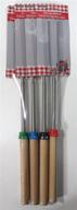 🍢 set of 4 telescopic bbq forks for roasting marshmallows - assorted colors logo