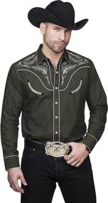 img 4 attached to 🤠 Stylish COOFANDY Men's Western Cowboy Embroidered Sleeve Clothing: Elevate Your Western Wear Game!