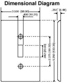 img 1 attached to Leviton Oversized White 1-Gang Duplex Device Receptacle Wallplate, Thermoset, Device Mount