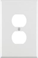 leviton oversized white 1-gang duplex device receptacle wallplate, thermoset, device mount логотип