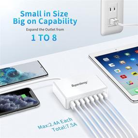 img 3 attached to 🔌 Efficient Superdanny Multi-Port USB Charger: Charge 8 Devices Simultaneously, Compatible with iPhone, iPad, Galaxy, and More!