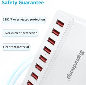 img 1 attached to 🔌 Efficient Superdanny Multi-Port USB Charger: Charge 8 Devices Simultaneously, Compatible with iPhone, iPad, Galaxy, and More!