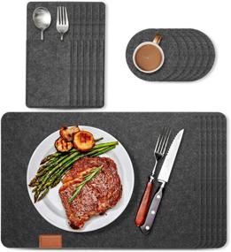 img 4 attached to 🍽️ Washable Resistant Kitchen Placemats for Dining