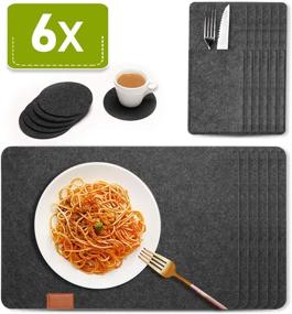 img 3 attached to 🍽️ Washable Resistant Kitchen Placemats for Dining