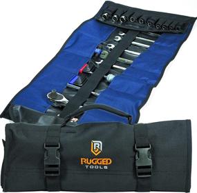 img 4 attached to 🛠️ Rugged Tool 32 Pocket Tool Roll Organizer - Ultimate Wrench & Tool Pouch Solution - Ideal for Electricians, HVAC, Plumbers, Carpenters, Mechanics - Includes 10 Socket Pouches - Roll Up Tool Bag